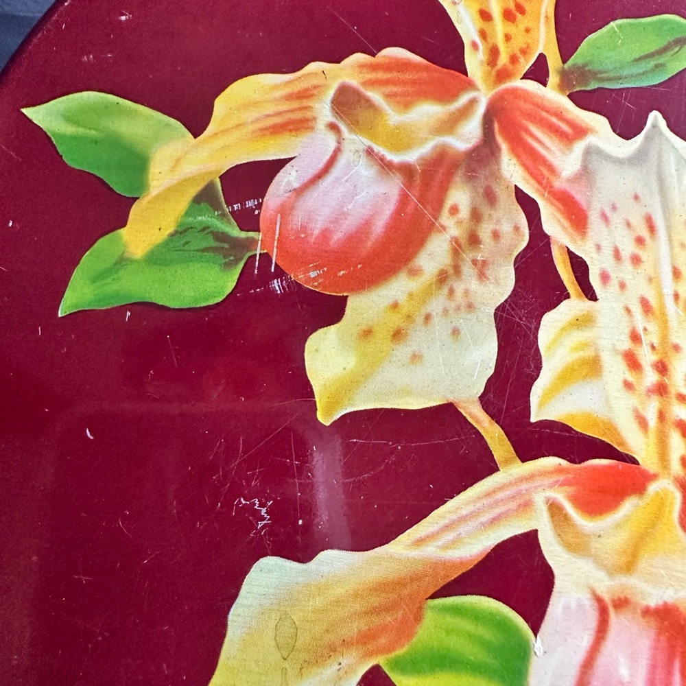 Vintage Peek Frean & co LTD orchid biscuit manufacturers tin London - Picture 5 of 9
